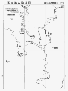 東京湾口海況図(2015/07/18)