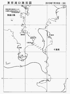 東京湾口海況図(2015/07/19)