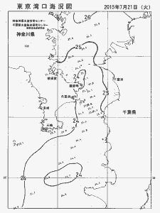 東京湾口海況図(2015/07/21)