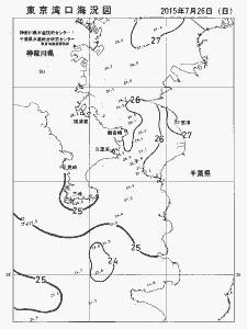 東京湾口海況図(2015/07/26)