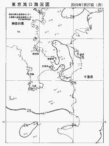 東京湾口海況図(2015/07/27)