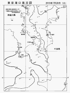 東京湾口海況図(2015/07/28)