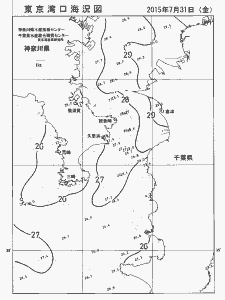 東京湾口海況図(2015/07/31)