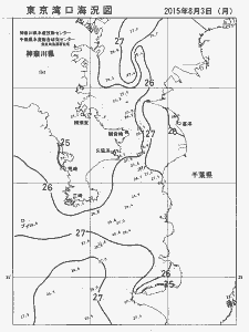 東京湾口海況図(2015/08/03)
