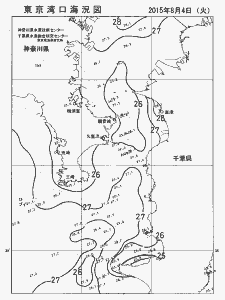 東京湾口海況図(2015/08/04)