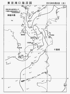 東京湾口海況図(2015/08/06)