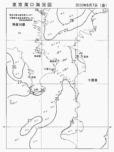 東京湾口海況図(2015/08/07)