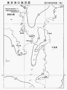 東京湾口海況図(2015/08/09)