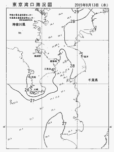 東京湾口海況図(2015/08/13)