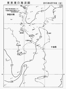 東京湾口海況図(2015/08/16)