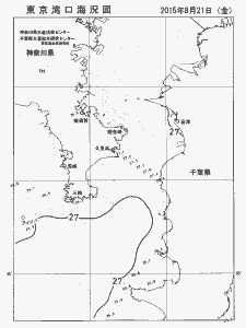 東京湾口海況図(2015/08/21)