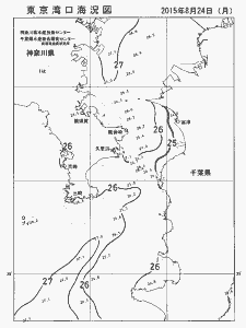 東京湾口海況図(2015/08/24)
