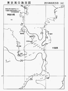 東京湾口海況図(2015/08/25)