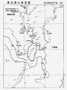 東京湾口海況図(2015/08/27)
