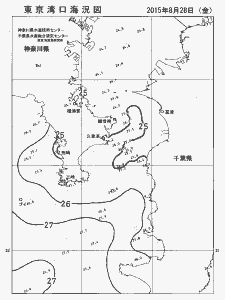 東京湾口海況図(2015/08/28)