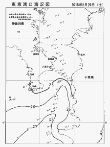東京湾口海況図(2015/08/29)