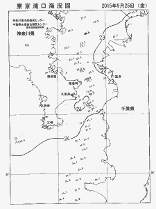 東京湾口海況図(2015/09/25)