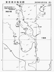 東京湾口海況図(2015/10/12)