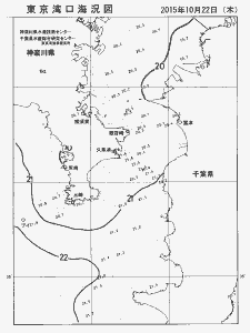 東京湾口海況図(2015/10/22)