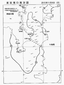 東京湾口海況図(2015/11/08)