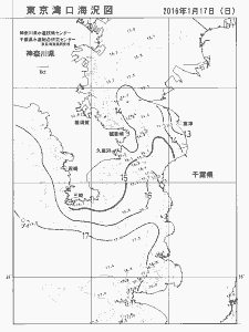 東京湾口海況図(2016/01/17)