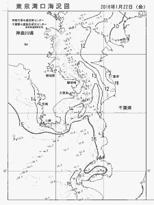 東京湾口海況図(2016/01/22)