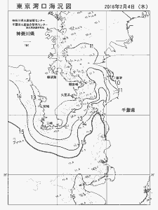 東京湾口海況図(2016/02/04)