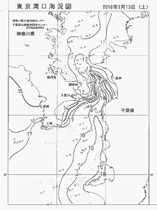 東京湾口海況図(2016/02/13)