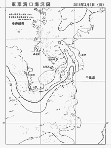 東京湾口海況図(2016/03/06)