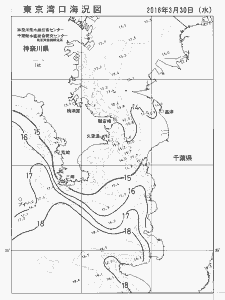 東京湾口海況図(2016/03/30)