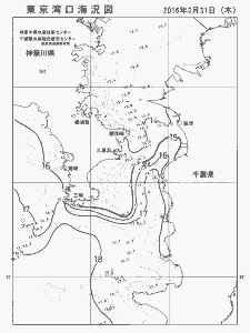 東京湾口海況図(2016/03/31)