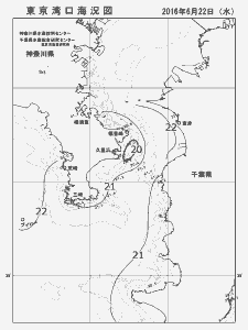東京湾口海況図(2016/06/22)