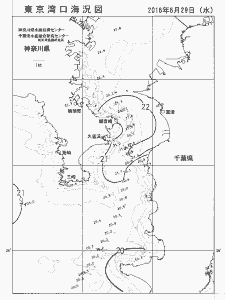 東京湾口海況図(2016/06/29)
