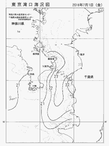 東京湾口海況図(2016/07/01)