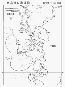 東京湾口海況図(2016/07/05)