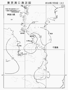 東京湾口海況図(2016/07/09)