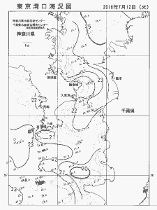 東京湾口海況図(2016/07/12)