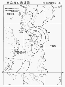 東京湾口海況図(2016/07/13)