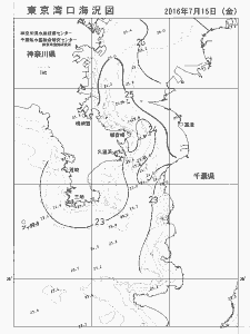 東京湾口海況図(2016/07/15)