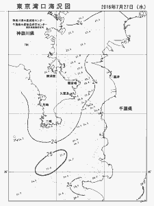 東京湾口海況図(2016/07/27)