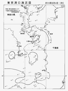 東京湾口海況図(2016/08/04)