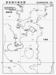 東京湾口海況図(2016/08/22)