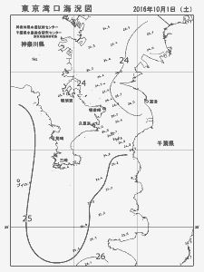 東京湾口海況図(2016/10/01)