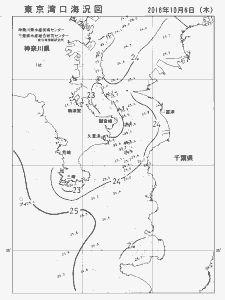 東京湾口海況図(2016/10/06)