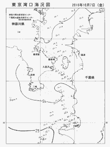 東京湾口海況図(2016/10/07)