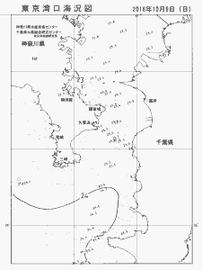 東京湾口海況図(2016/10/09)