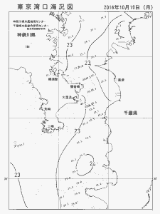 東京湾口海況図(2016/10/10)