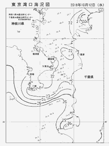 東京湾口海況図(2016/10/12)