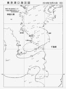 東京湾口海況図(2016/10/23)
