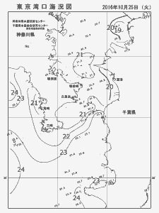 東京湾口海況図(2016/10/25)